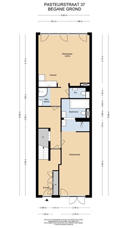 Floorplan - Pasteurstraat 37, 2316 BS Leiden