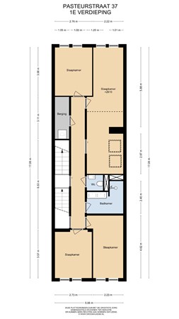 Floorplan - Pasteurstraat 37, 2316 BS Leiden