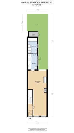 Floorplan - Magdalena Moonsstraat 43, 2313 ZC Leiden