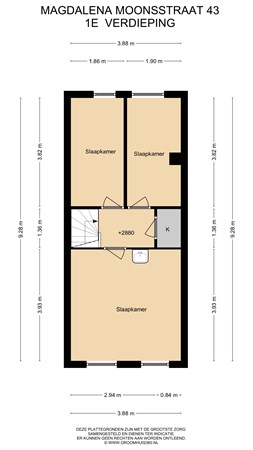 Floorplan - Magdalena Moonsstraat 43, 2313 ZC Leiden