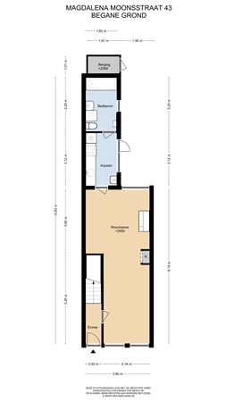 Floorplan - Magdalena Moonsstraat 43, 2313 ZC Leiden