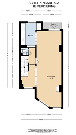 Floorplan - Schelpenkade 52A, 2313 ZX Leiden