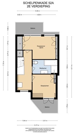 Floorplan - Schelpenkade 52A, 2313 ZX Leiden