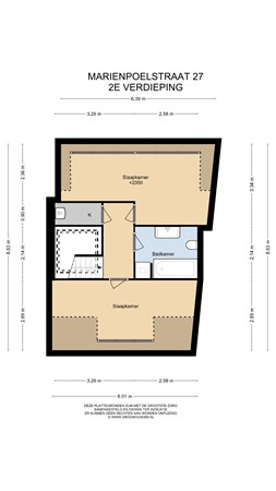 Floorplan - Mariënpoelstraat 27, 2334 CW Leiden