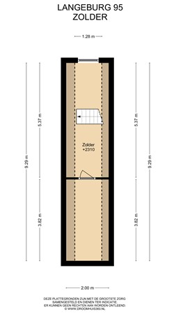 Floorplan - Langebrug 95, 2311 TJ Leiden