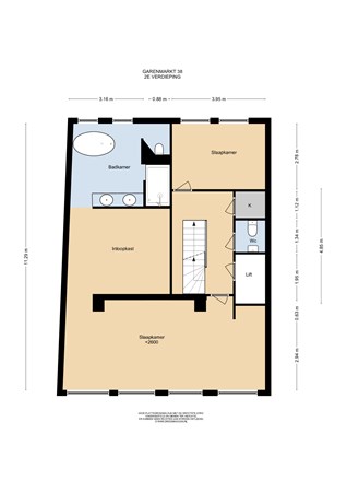 Floorplan - Garenmarkt 38, 2311 PJ Leiden