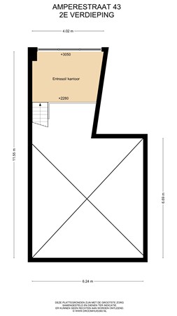 Floorplan - Ampèrestraat 43, 2316 DG Leiden