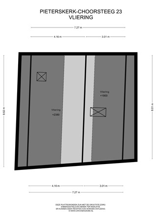 Floorplan - Pieterskerk-Choorsteeg 23, 2311 TR Leiden