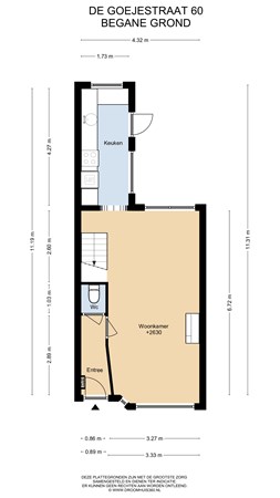 Floorplan - De Goejestraat 60, 2313 NX Leiden