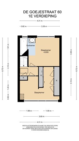 Floorplan - De Goejestraat 60, 2313 NX Leiden