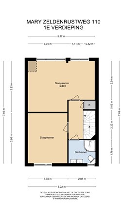 Floorplan - Mary Zeldenrustweg 110, 2331 NE Leiden