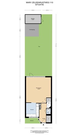 Floorplan - Mary Zeldenrustweg 110, 2331 NE Leiden