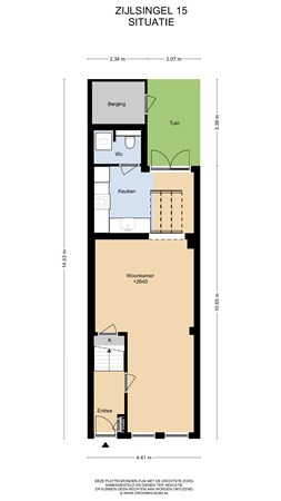 Floorplan - Zijlsingel 15, 2315 KC Leiden