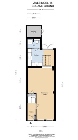 Floorplan - Zijlsingel 15, 2315 KC Leiden