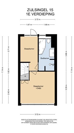 Floorplan - Zijlsingel 15, 2315 KC Leiden