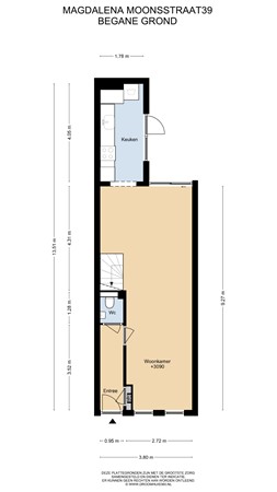 Floorplan - Magdalena Moonsstraat 39, 2313 ZC Leiden