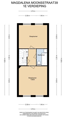 Floorplan - Magdalena Moonsstraat 39, 2313 ZC Leiden