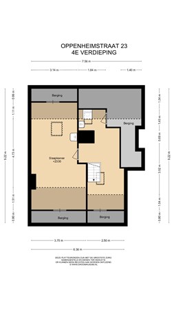 Floorplan - Oppenheimstraat 23, 2313 JC Leiden