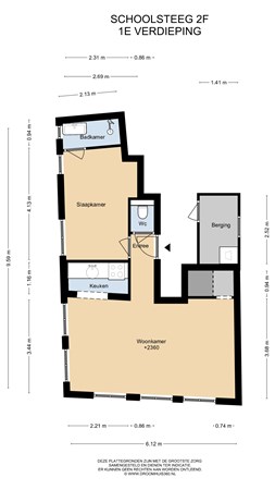 Floorplan - Schoolsteeg 2F, 2311 TD Leiden