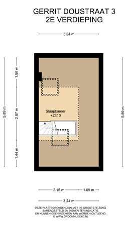 Floorplan - Gerrit Doustraat 3, 2311 XM Leiden