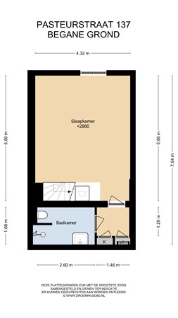 Floorplan - Pasteurstraat 137, 2316 BS Leiden