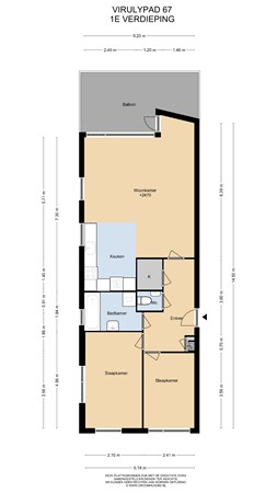 Floorplan - Virulypad 67, 2316 ZT Leiden