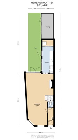 Floorplan - Herenstraat 151, 2313 AJ Leiden