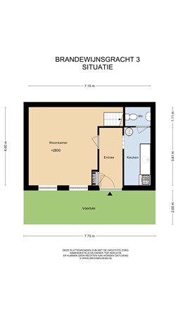 Floorplan - Brandewijnsgracht 3, 2312 PW Leiden