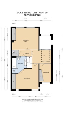 Floorplan - Duke Ellingtonstraat 30, 2324 LA Leiden