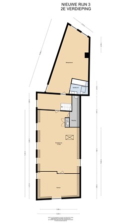 Floorplan - Nieuwe Rijn 3, 2312 JB Leiden