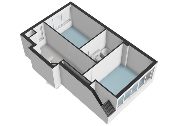 Bakhuis Roozenboomstraat 22, 2313 RD Leiden - Bakhuis Roozenboomstraat 22 - Leiden - 1e_verdieping - 3D  _4.jpg