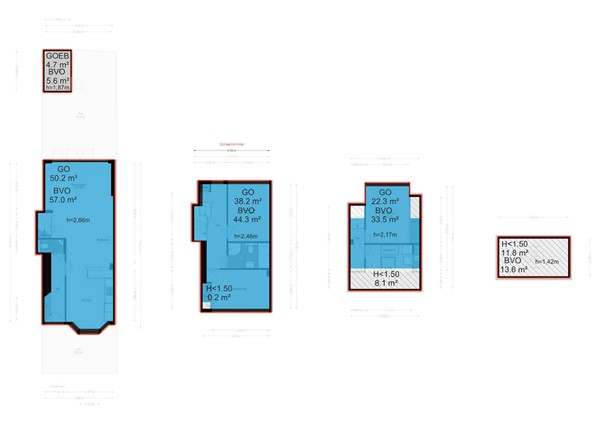 Bakhuis Roozenboomstraat 22, 2313 RD Leiden - Bakhuis Roozenboomstraat 22 - Leiden - NEN plattegrond - 2D.jpg