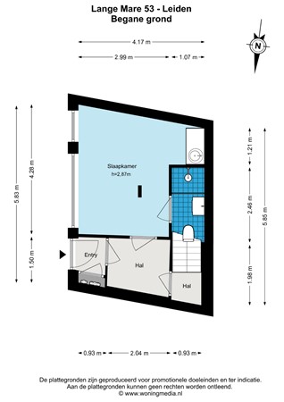 Lange Mare 53, 2312 GR Leiden - Lange Mare 53 - Leiden - Begane_grond - 2D.jpg