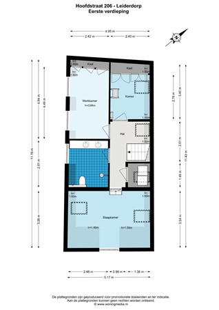Hoofdstraat 206, 2351 AR Leiderdorp - Hoofdstraat 206 - Leiderdorp - 1e_verdieping - 2D.jpg