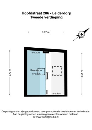 Hoofdstraat 206, 2351 AR Leiderdorp - Hoofdstraat 206 - Leiderdorp - 2e_verdieping - 2D.jpg