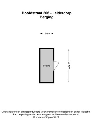Hoofdstraat 206, 2351 AR Leiderdorp - Hoofdstraat 206 - Leiderdorp - Berging - 2D.jpg