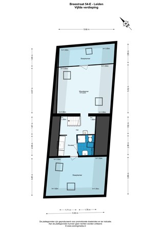 Breestraat 54E, 2311 CS Leiden - Breestraat 54-E - Leiden - 5e_verdieping - 2D.jpg