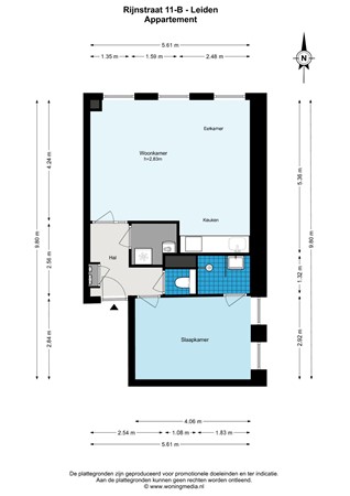 Rijnstraat 11B, 2311 NJ Leiden - Rijnstraat 11-B - Leiden - Appartement - 2D.jpg