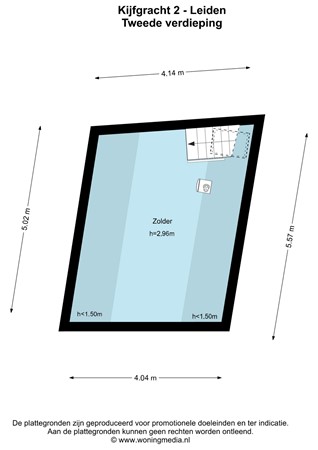 Kijfgracht 2, 2312 RZ Leiden - Kijfgracht 2 - Leiden - 2e_verdieping - 2D.jpg