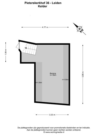 Pieterskerkhof 36, 2311 ST Leiden - Pieterskerkhof 36 - Leiden - Kelder - 2D.jpg