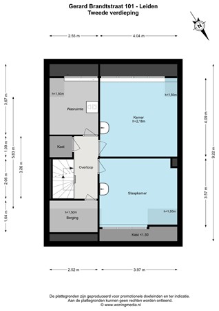 Gerard Brandtstraat 101, 2332 AK Leiden - Gerard Brandtstraat 101 - Leiden - 2e_verdieping - 2D.jpg