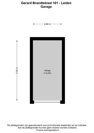 Gerard Brandtstraat 101, 2332 AK Leiden - Gerard Brandtstraat 101 - Leiden - Garage - 2D.jpg