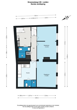 Groenesteeg 4, 2312 TL Leiden - Groenesteeg 2-B - Leiden - 1e_verdieping - 2D.jpg