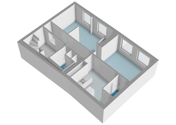 Groenesteeg 4, 2312 TL Leiden - Groenesteeg 2-B - Leiden - 1e_verdieping - 3D  _4.jpg