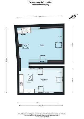 Groenesteeg 4, 2312 TL Leiden - Groenesteeg 2-B - Leiden - 2e_verdieping - 2D.jpg
