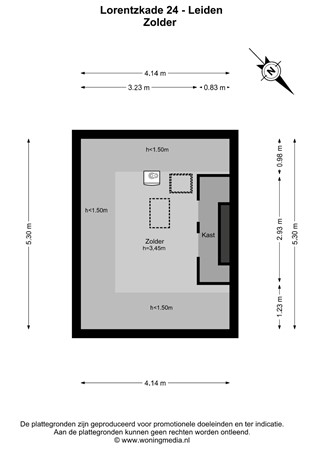 Lorentzkade 24, 2313 GC Leiden - Lorentzkade 24 - Leiden - Zolder - 2D.jpg