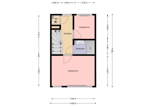 Floorplan - Norgstraat 61, 2545 TV Den Haag