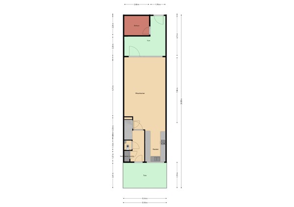Floorplan - Norgstraat 61, 2545 TV Den Haag