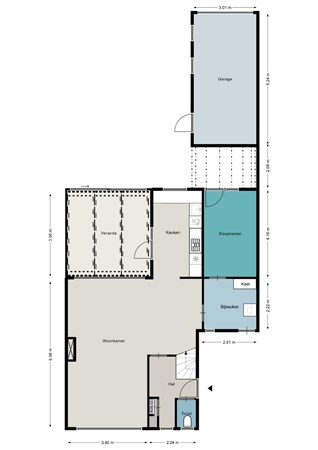 Kastanjelaan 11, 4651 JT Steenbergen - Plattegrond Kastanjelaan 11 Steenbergen BG.jpg