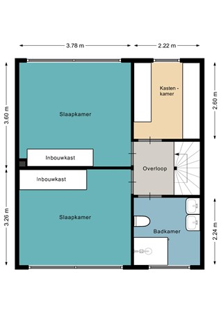 Kastanjelaan 11, 4651 JT Steenbergen - Plattegrond Kastanjelaan 11 Steenbergen 1e.jpg